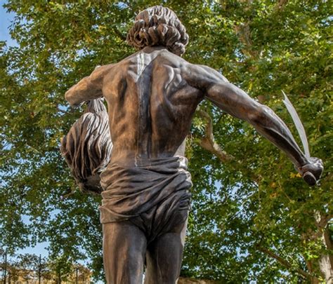 Ancient Mythology Famous Figure Bronze David And Goliath Sculpture