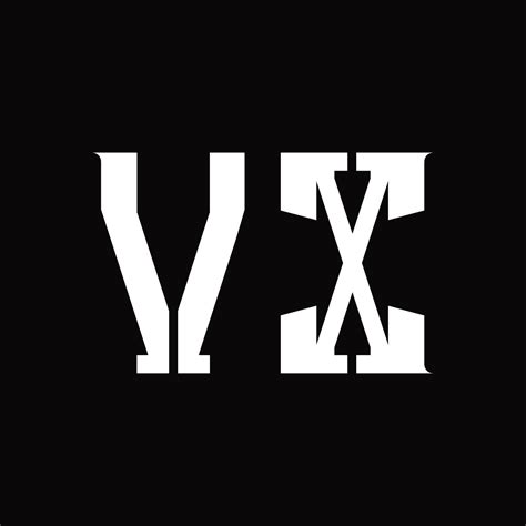 Vx Logo Monogram With Middle Slice Design Template 16577605 Vector Art