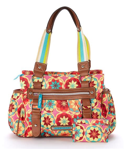 Love This Lily Bloom Pink And Brown Botanical Blossom Satchel And Coin