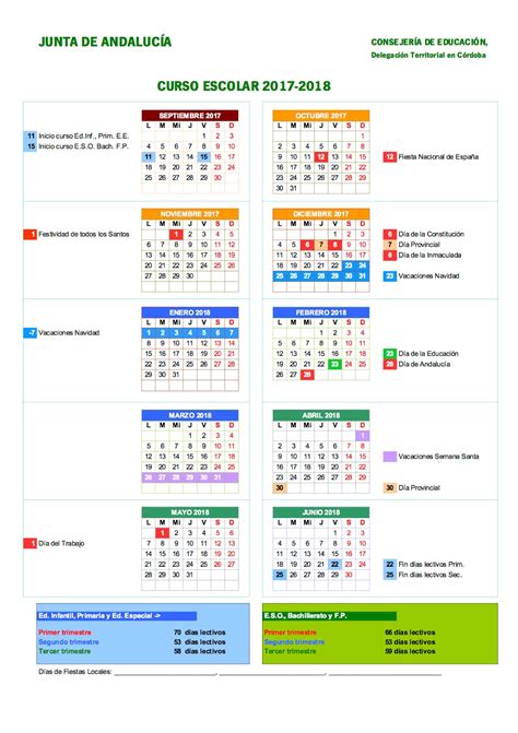 Blog Ampa Ies Luis De Góngora Córdoba Información Calendario Escolar