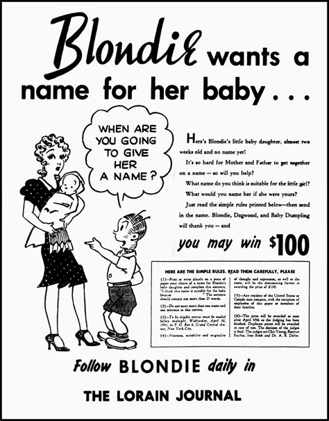 Drpopculturebgsu On Twitter In 1944 A Contest Was Held To Name Blondie And Dagwood S Daughter