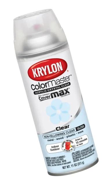 Krylon K05130107 Colormaster Acrylic Crystal Clear Gloss Clear 11 Oz