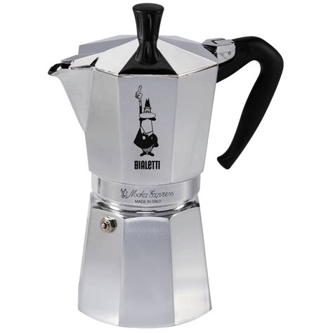Bialetti Moka Express Moka Pot Espresso Coffee Maker 9 Cup Silver