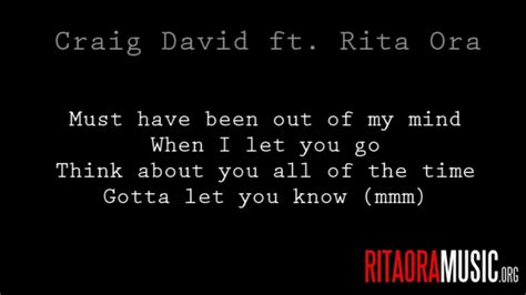 Craig David And Rita Ora Awkward Lyric Video Youtube Music
