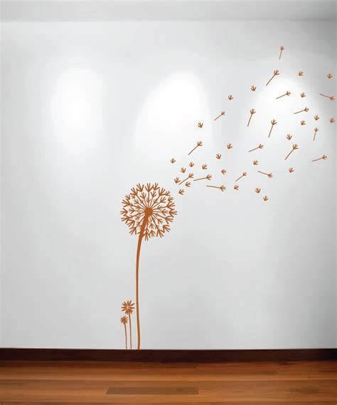 Dandelion And Seeds Blowing In The Wind Wall Decal 1156