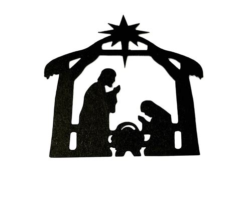 25 Nativity Scene Die Cuts Nativity Scene Cut Outs Nativity Etsy