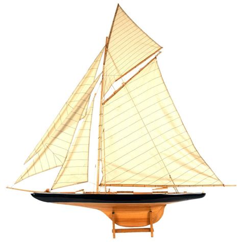 Carved Wood Sailboat Scale Ship Model On Stand For Sale At 1stdibs