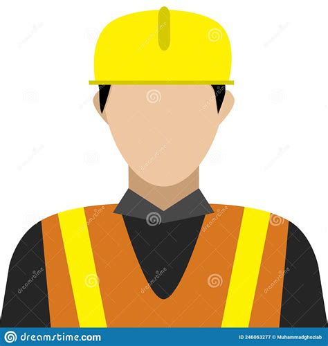 Illustration Profile Icon Avatar Construction Worker Male Stock