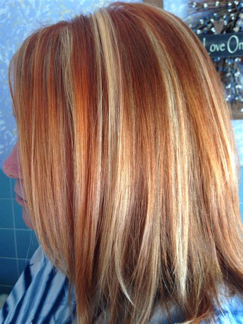Blonde Hair With Copper Highlights