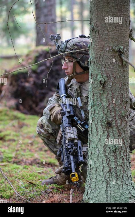 Us Army Pfc Larry Larralde An Infantry Rifle Man Assigned To Chaos