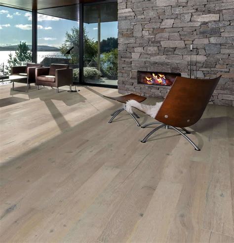 Smooth flooring may dent and scuff more easily than textured flooring. Kahrs Oak Gustaf Engineered Wood Flooring