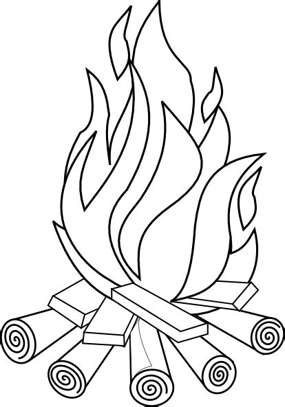 Flames Outlines clip art - vector clip art online, royalty free & public  domain