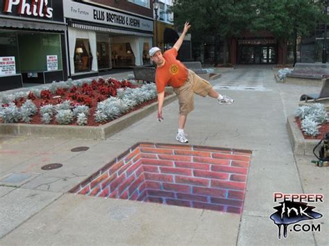 Funny Pics Optical Illusions And 3d Chalk Drawings Pavement Art