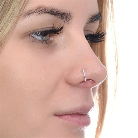 silver septum jewelry 20g nipple ring nose ring tragus etsy