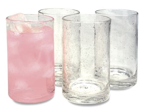 Elegant Highball Cocktail 17 Ounce Glasses Set Of 4 Kitchen Glassware Set Colors