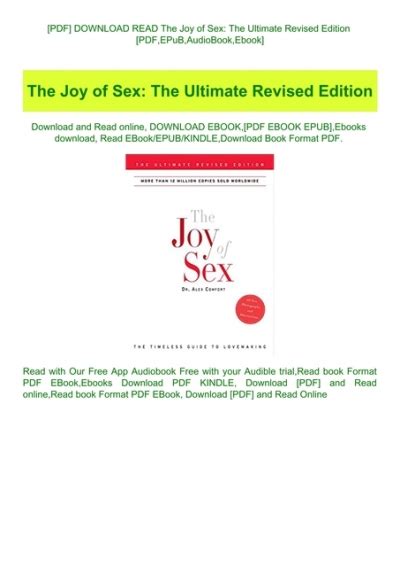 [pdf] Download Read The Joy Of Sex The Ultimate Revised Edition [pdf Epub Audiobook Ebook]
