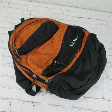 This is my initial impressions of the l.l. LL Bean Backpack Orange & Black Expandable Strong Zippers ...