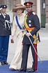 Stephanie de Luxemburgo con un traje beige durante la ceremonia de ...