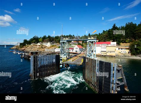 Ferry Boat Entrance On Orcas Island Washington United States Stock