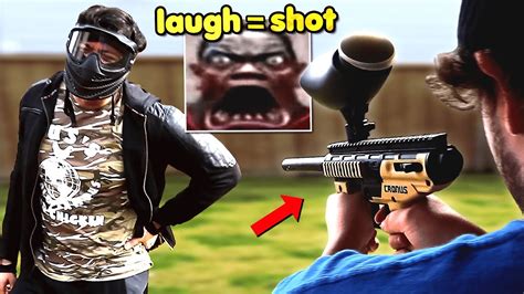You Laugh You Get Shot With A Paintball Gun Youtube