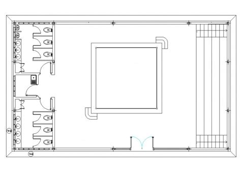 Boxing Gym Plan Design Detail 2d View Cad Structural Block Layout File