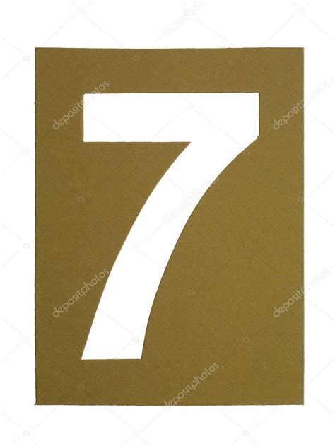 Cardboard With Cut Out Number 7 — Stock Photo 18819301