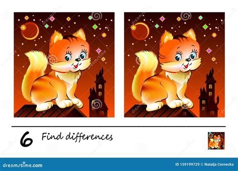 Find 6 Differences Logic Puzzle Game For Children And Adults