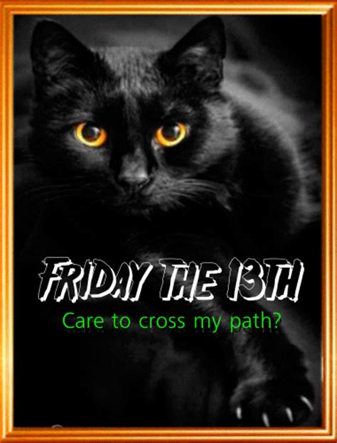 Black Cat On Friday The 13th Free Friday The 13th Ecards 123 Greetings