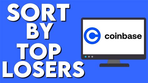 How To Sort Cryptos By Top Losers On Coinbase Youtube