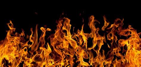 Fire Flames On Black Background Performance Design Technologies Inc