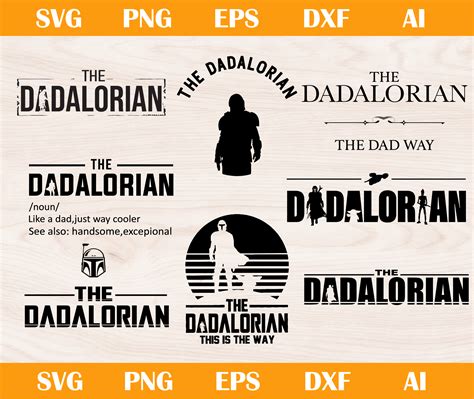 How to save as svg file. Dadalorian SVG, PNG, EPS, AI, DXF, Dad day by BigSvgBundle ...