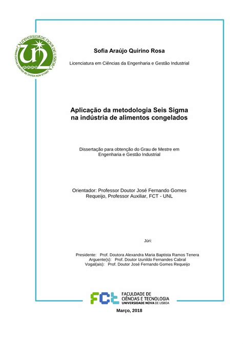 PDF Aplicação da metodologia Seis Sigma na indústria de Fluxograma do processo