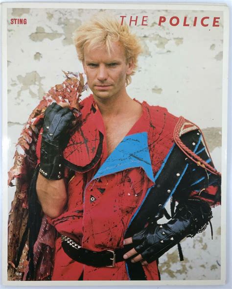 Photograph Sting The Police 1984 Color 8x10 Portrait Print Rock Pop