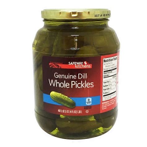 Signature Kitchen Genuine Dill Whole Pickles 46 Fl Oz From Safeway