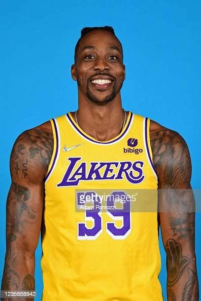 Dwight Howard Of The Los Angeles Lakers Poses For A Head Shot During