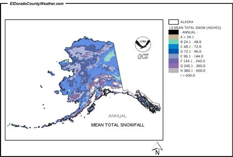 Alaska Yearly Annual And Monthly Mean Total Snowfall