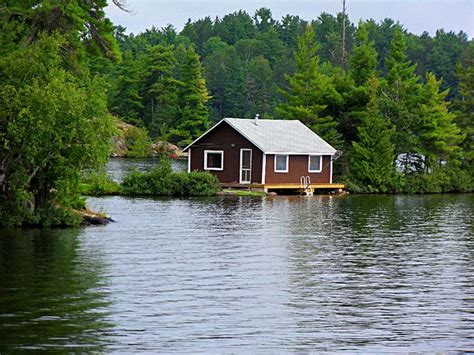 Boathouse On Clearwater Lake Burditt Lake Emo Ontario Canada