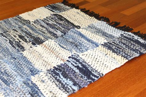 Bestlivings teppich, flickenteppich aus jeansstoff, handgefertigter jeans fleckerlteppich, 50x80cm bis 160x230cm. Flickenteppich Groß - Jeans (Patchwork) 160 x 230 cm