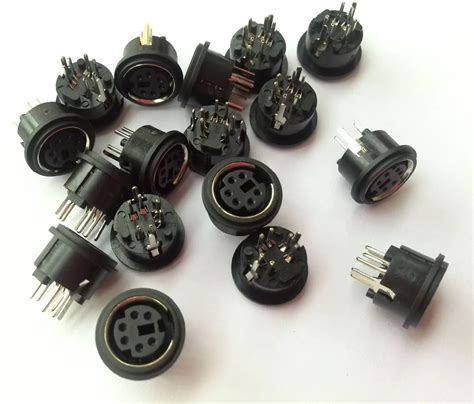 Lights And Lighting Mini 4 Pin Circular Pcb Mount Din Connector 600 Pcs