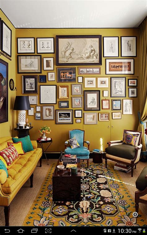 Mustard Wall Mustard Living Rooms Maximalist Decor Small Living