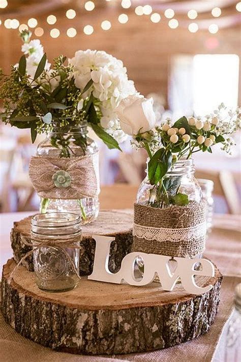 They can be used for aisle chair décor, for centerpieces, to make candle lanterns. 50+ Budget Friendly Rustic Real Wedding Ideas - Hative