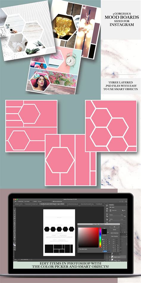 Instagram Mood Board Template Printable Word Searches