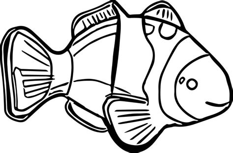 Fish Animal Kingdom Sea Animal Coloring Page