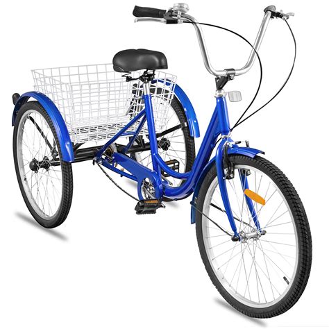 202426 Adult Tricycle 17 Speed 3 Wheel Large Basket W Installation
