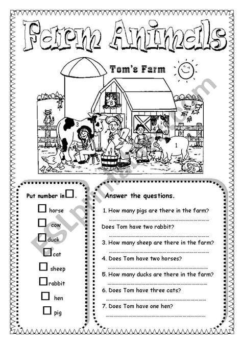 Farm Animals Flashcards Esl Worksheet By Lena68