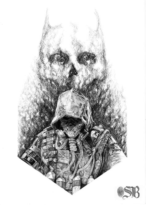 Pencil Drawing Scarecrow From Batman Arkham Knight By Sam Brooks