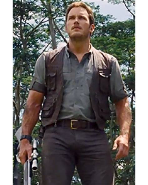 Chris Pratt Owen Jurassic World Vest Winter Leather Jackets Mens