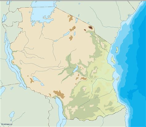 Tanzania Illustrator Map Vector Eps Maps Eps Illustrator Map Vector