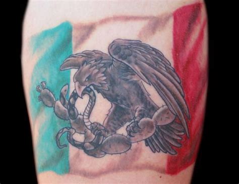 Mexico flag tattoo mexiko flagge tattoo drapeau mexique tattoo mexico vlag tattoo tatuaje de la bandera de méxico tatuaggio bandiera messico tatuagem bandeira do méxico. mexican tattoos | Mexican Flag Tattoo Design For Men ...