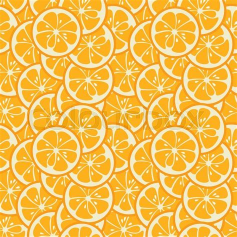 Cute seamless pattern with orange ... | Stock vector ...